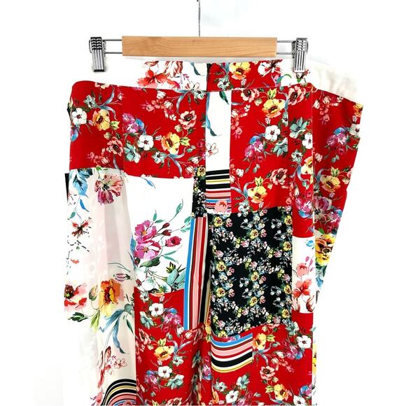 Maree Pour Toi floral patchwork print cropped pants Size 20 - Picture 12 of 13